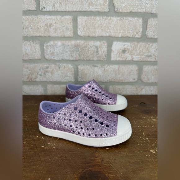 Toddler Native Jefferson Bling Powder Purple Slip On Shoes Size 8c - 0305 - Picture 1 of 6